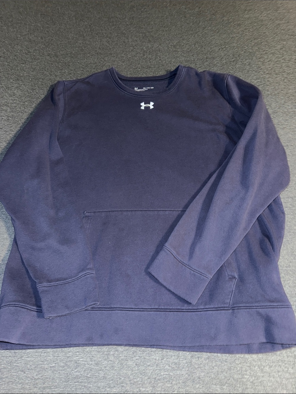 Under Armour Men’s Dark Navy Crewneck Sweatshirt with Logo